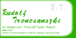rudolf trencsanszki business card